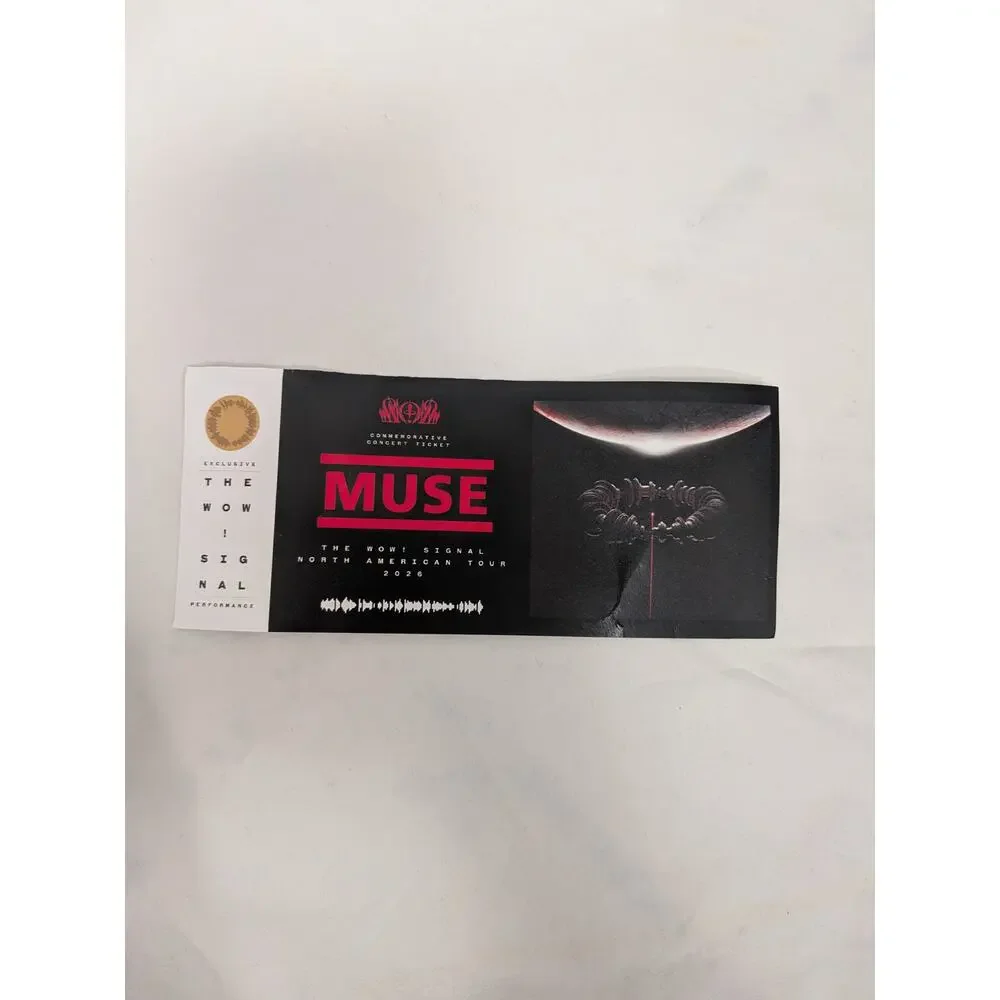 MUSE 2026 Tour VIP merch bundle Socks Flag Laminate Pass Ticket Wow! Signal